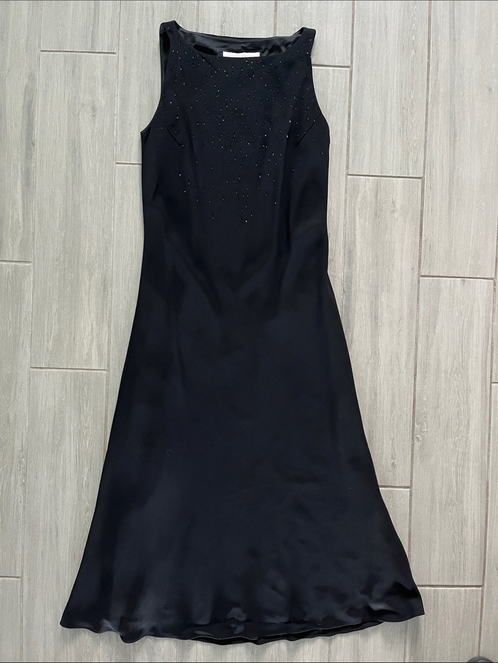 Jones New York Classic Black Sleeveless Embellished lined Dress. Worn 2 times